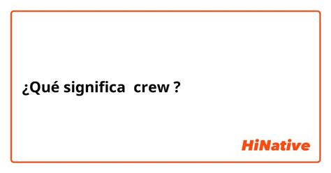 crew significado